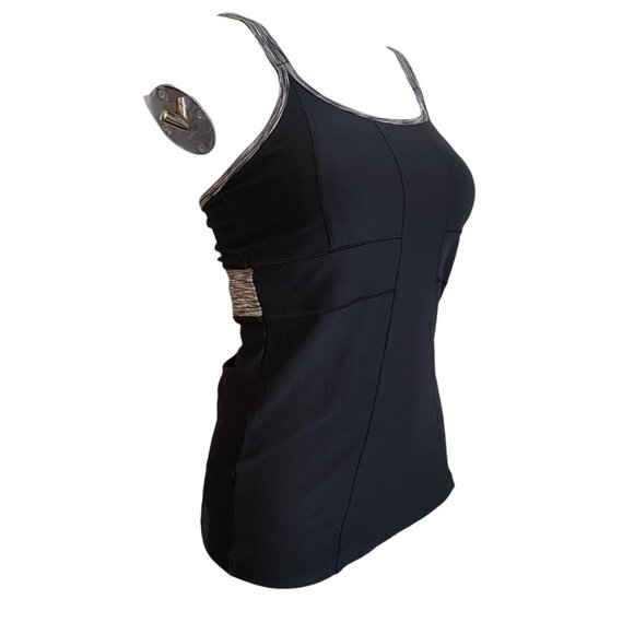 90 Degree by Reflex women's medium black tankini swimsuit top lightly padded - Picture 2 of 7